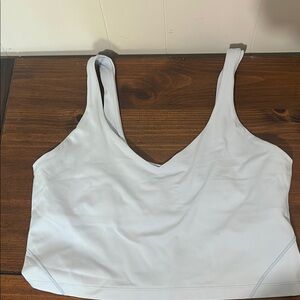 Light blue long line sports bra